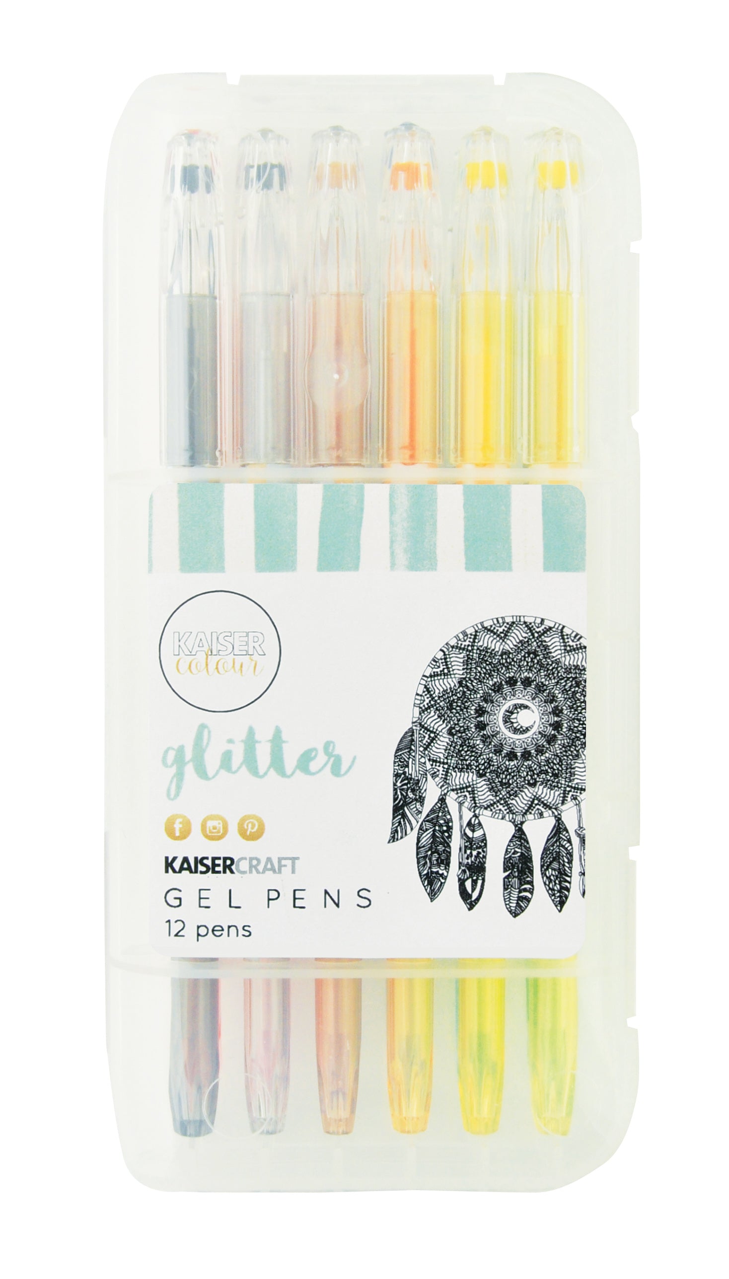 Kaisercolour Glitter Gel Pens 12pk